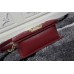Chanle Mini Leboy  Handbag & Calfskin (Dark Red, Aged Gold-Tone Metal , 20cm)