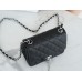 [TOP QUALITY] Chanle Classic Flap Caviarleather (Black ,Sliver, 17cm)