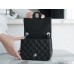 [TOP QUALITY] Chanle Classic Flap Caviarleather (Black ,Sliver, 17cm)