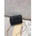 Lady Dion Chain Purse with Lambskin(13.5CM)