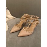 VALENTI CLASSIC HIGH HEEL SHOES (NUDE AND PATENT BRIGHT LEATHER)