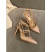 VALENTI CLASSIC HIGH HEEL SHOES (NUDE AND PATENT BRIGHT LEATHER)