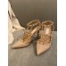 VALENTI CLASSIC HIGH HEEL SHOES (NUDE AND PATENT BRIGHT LEATHER)