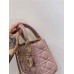 [Naomi Recommend] Mini Cannage Rose Pink Lambskin Lady Dion Bag(17CM)