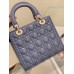 Large Cannage Patent Calfskin Lady Dion Bag(24CM)