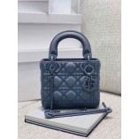 Mini Cannage Ultramatte Calfskin Lady Dion Bag(17CM)