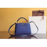 LU BLUE CAPUCINES BB BAG with Python trim(27CM)