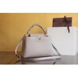 LU GREY  CAPUCINES BB BAG with Python trim(27CM)