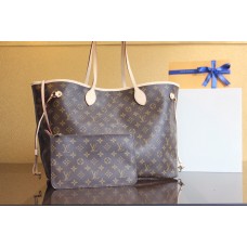 LU NEVERFULL GM TOTE BAG with Monogram Canvas Beige Color Inside(39CM)