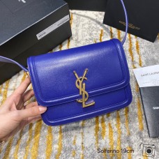 YSI SOLFERINO SMALL SATCHEL IN BOX SAINT LAURENT LEATHER(19CM)