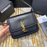 YSI SOLFERINO SMALL SATCHEL IN BOX SAINT LAURENT LEATHER(19CM)