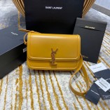 YSI SOLFERINO MEDIUM SATCHEL IN BOX SAINT LAURENT LEATHER(23CM)