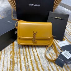 YSI SOLFERINO MEDIUM SATCHEL IN BOX SAINT LAURENT LEATHER(23CM)