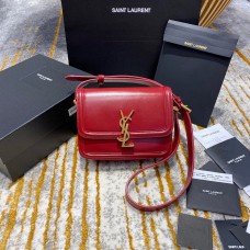 YSI SOLFERINO SMALL SATCHEL IN BOX SAINT LAURENT LEATHER(19CM)