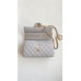 A TOP QUALITY CHANLE CLASSIC FLAP LAMBSKIN (grey, golden, 20CM/23CM) 
